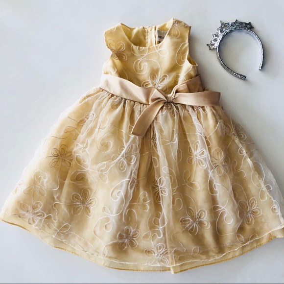 rare editions gold dress